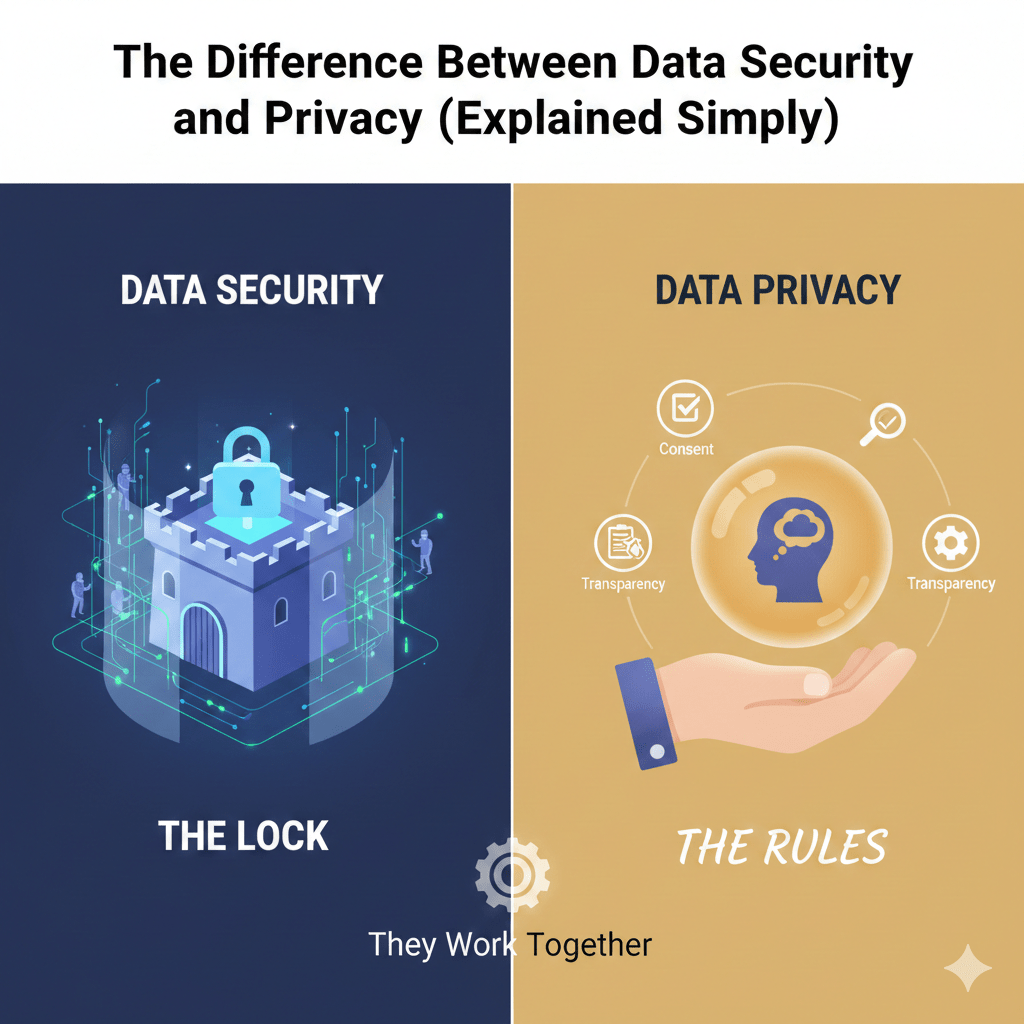 The Difference Between Data Security and Privacy (Explained Simply)
